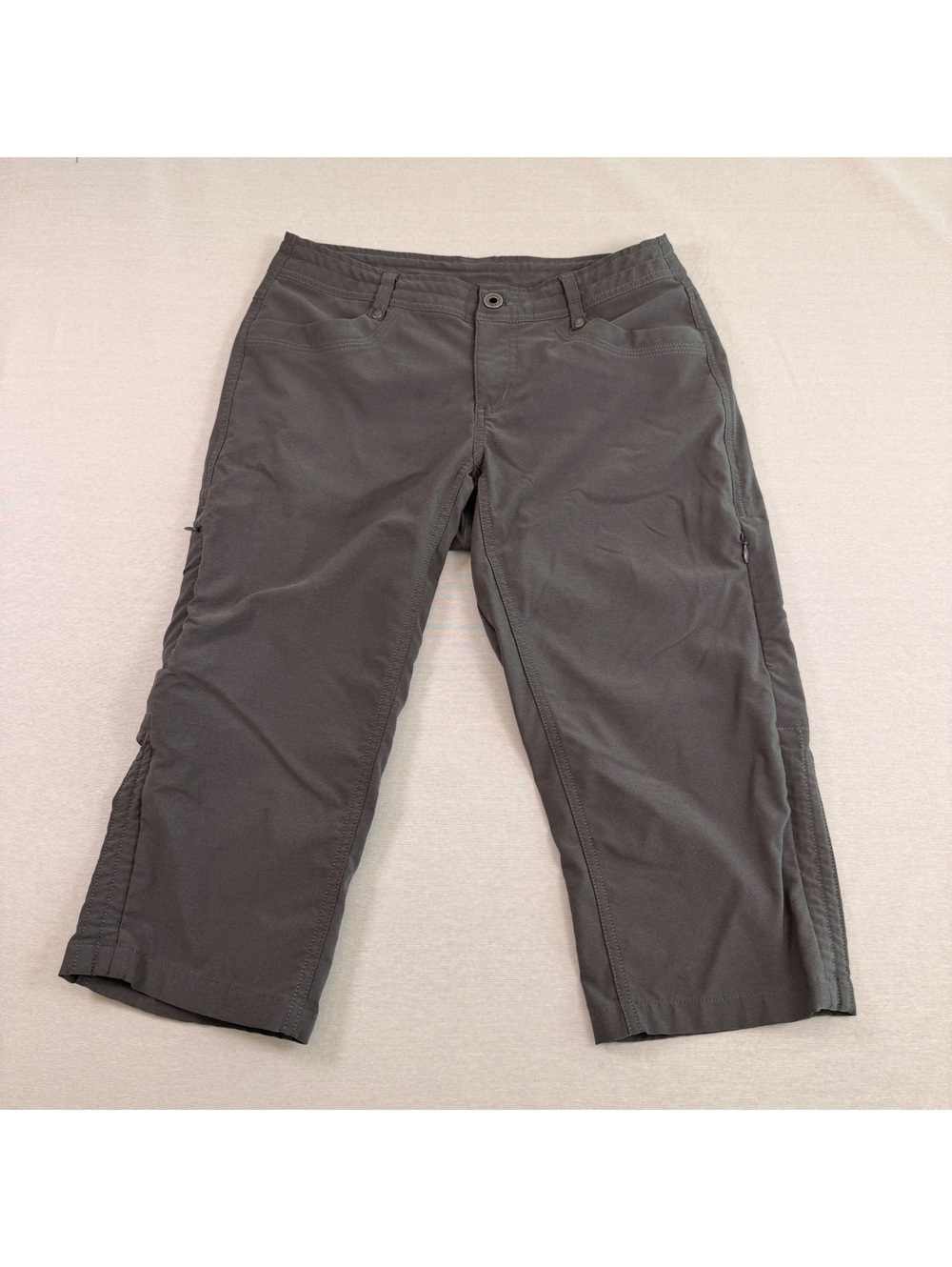 KÜHL Womens Size 4 Charcoal Grey Capri Hiking Pants Lightweight Outdoor Crop